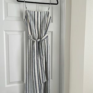 Lavender Brown Linen Midi